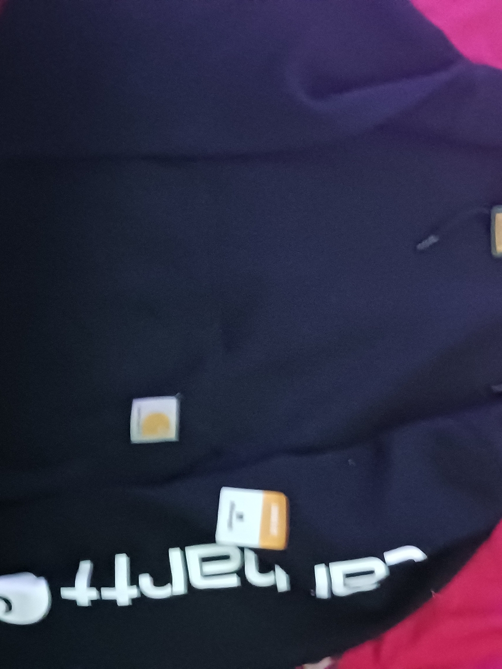 Carhartt Black Pullover Hoodie with White Logo